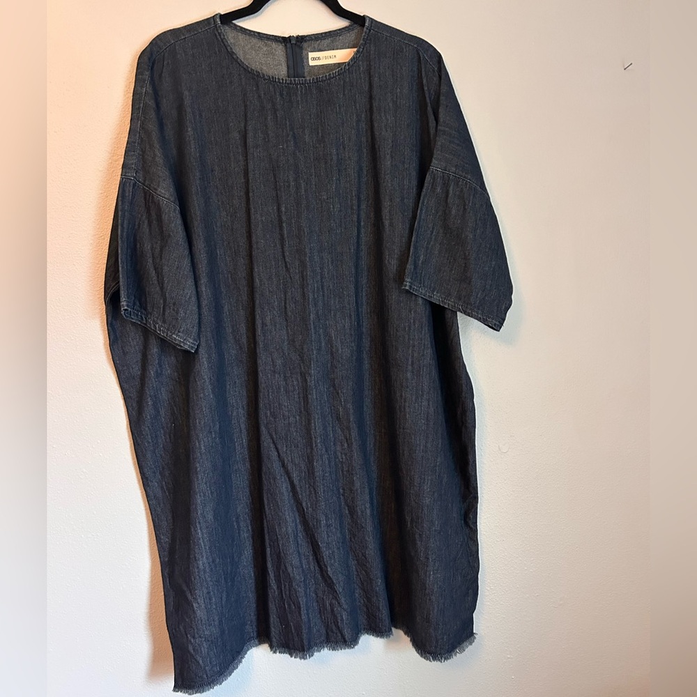 ASOS Blue Denim Midi Dress
